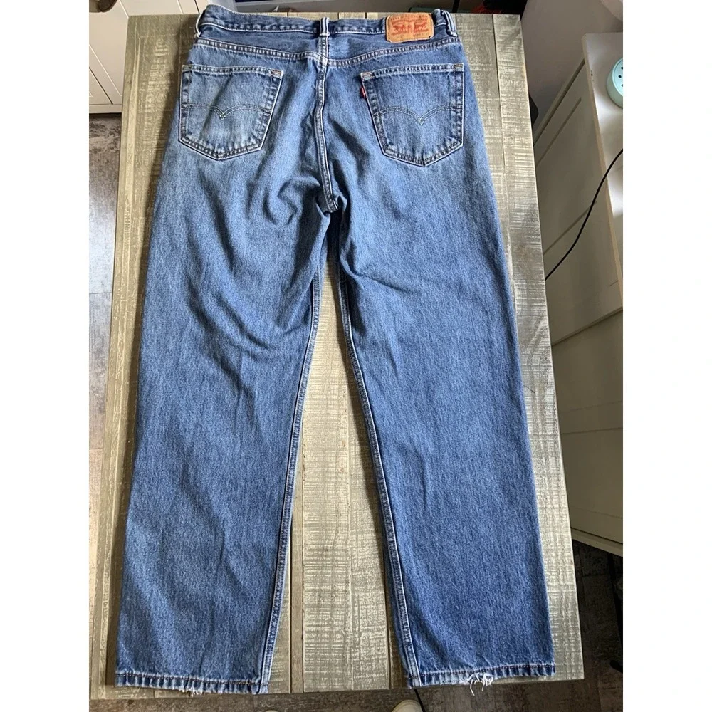 Levi's 550 Jeans Men Size 36x32 Blue Relaxed Fit Denim Cotton 92-108 Levi